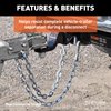 CURT 80010 48-Inch Trailer Safety Chain with 3/8-In S-Hooks, 2,000 lbs Break Strength