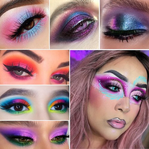 62 Color Rainbow Eyeshadow Palette Pro,DE'LANCI Big Colorful All In One Makeup Palette for Stage Makeup,Blush Highlighter Contour Full Kit,Pigmented Makeup Pallet Holiday Gifts for Beginners Teen Pros