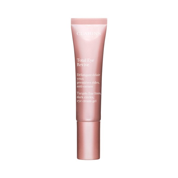Clarins Total Eye Revive | Anti-Aging Cream-Gel Eye Treatment | Visibly Smoothes Fine Lines | Targets Dark Circles, Puffiness and Signs Of Fatigue | Brightening | Cooling Metal Applicator | 0.5 Oz