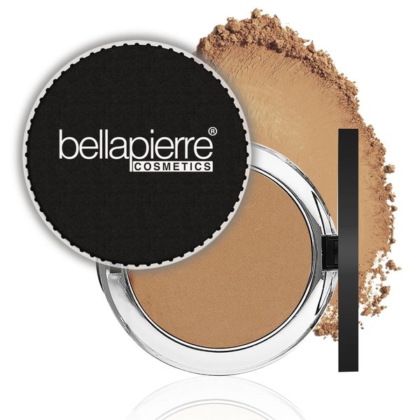 bellapierre Compact Mineral Foundation SPF 15 | Vegan & Cruelty Free | Full Coverage | Hypoallergenic & Safe for All Skin Types | Oil & Talc Free - 0.35 Oz - Brown Sugar