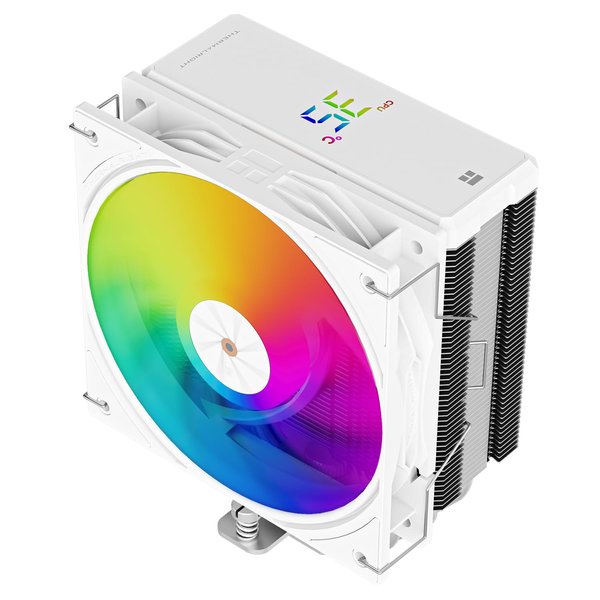 Thermalright Assassin X 120R Digital ARGB White CPU Cooler, Digital Screen Top Cover, TL-P12W-S PWM Quiet Fan CPU Air Cooler, Computer Heatsink Cooling, Support AM4/AM5,Intel LGA1851/1700/115X/1200