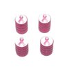 Breast Cancer Ribbon - Tire Rim Valve Stem Caps - Pink