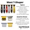 Supreme Trimmer T Shaper Liner Trimmer for Men (90 Min Run Time) Cordless Trimmer for Sensitive Skin, Kids & Elderly – Low Noise Beard Trimmer, Zero Gap Barber Trimmer | ST5210 Gold