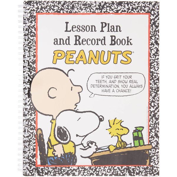 Eureka Peanuts Back to School Classroom Supplies Record and Lesson Plan Book for Teachers, 8.5'' x 11'', 40 Weeks