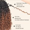Yanky Twist Crochet Hair-8 Inch 8 Packs (30 Strands/Pcs) Prelooped Spring Twist Hair For Women Girl Ombre Braiding Passion Twist Crochet Braids Hair Extensions (T30, 8 Inch)