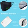 BAIGEWA 3 Packs Cloth Face Mask Reusable with PM 2.5 Filters, Washable Breathable Face Mask, Face Mask for Women and Men