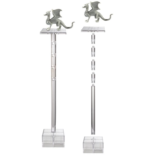 Monster Adventure Terrain Combat Risers for Flying Miniatures(2 Pk) Adjustable Height Multi-Tiered Raised Platforms-Compatible w/DND, Dungeons Dragons, Warhammer, Pathfinder & All Tabletop RPG Gaming