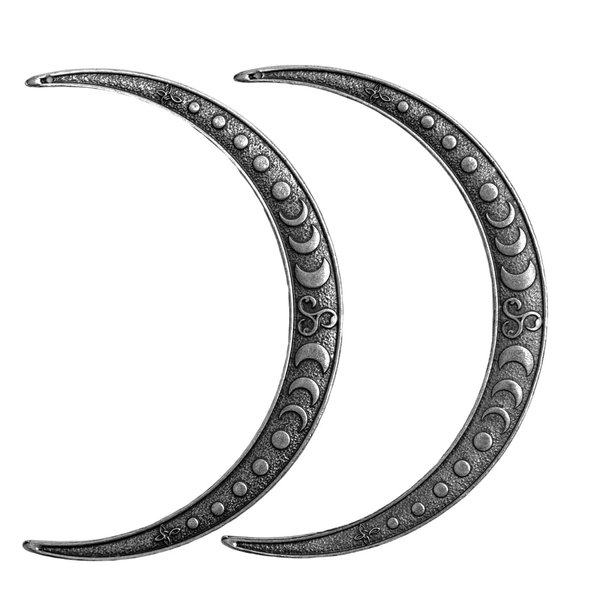 LANGHONG 2PCS Moon Crescent Hairpin For Women Retro Moon Hair Stick Forks Knot Hair Styling Pins (ZNAS)
