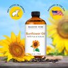 MAJESTIC PURE Sunflower Oil - 100% Natural, Pure & Cold-Pressed - Sunflower Seed Oil - Sunflower Oil for Skin, Hair, Body, Massage, & Essential Oils Mixing - Skin Care for Men and Women - 4 fl oz
