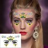 Face Body Gems Jewels Stickers,Body Jewels Stickers Stick on 10 Sets with 6 Boxes Chunky Glitter for Women Makeup Festival