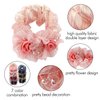 inSowni 7 Pack Glitter Crystals Pearls Rose Flower Stretchy Lace Hair Scrunchies Ties Elastics Rubber Bands Hairbands Ponytail Holders Floral Headbands Accessories for Women Girls Thick Thin Hair