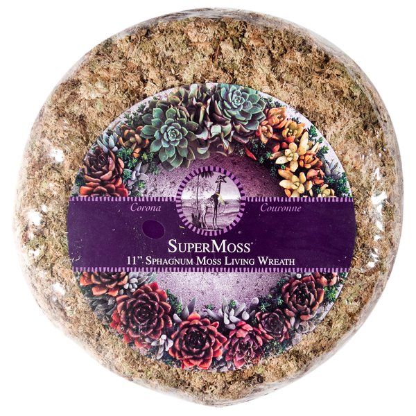 SuperMoss (22341) Sphagnum Moss Living Wreath - Round, Natural/Organic, 11" Diameter