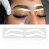 Permanent Makeup Eyebrow Auxiliary Stickers,Airbrush Brow Stickers Stencils Shape Tape,Brow Shaping Mapping Guide Tool, Disposable Adhesive Eyebrow Template Sticker (1 Pack -10 Pairs Type B)