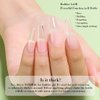 AIMEILI 5 in 1 Builder Base Clear Builder Nail Gel for Nails Extension and No Wipe Top Set Soak Off U V LED Gel Nail Lacquer