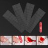 LALAFINA 5 Sheets Semi Cured Gel Nail Strips Self-Adhesive Transparent Gel Nail Stickers Nail Wrap with 5 Nail Files Manicure Kit