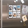 SOKYND The Happy Frame Clear Acrylic Floating 8x8 Frame with Polaroid Instax Collage frame insert, Multi-Functional Free-Standing and Magnetic for Refrigerator
