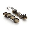 Snap Hair Clips 5 Pcs Bronze Hair Clip Round Settings Blank Hairgrip Base Trays Bobby Hair Barrette Bezel Holder For DIY Headdress Jewelry Making Accessories 12mm Metal Hair Clips