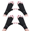MelodySusie UV Gloves for Gel Nail Lamp, Professional UPF50+ Protection Gloves for Manicures, Nail Art Skin Care Fingerless Anti Glove Protect Hands from Harm (Black 2 Pack)
