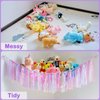 FIOBEE Stuffed Animals Net or Hammock with LED Light, Toy Hammock Hanging Stuffed Animals Storage Organizer Holder Room Décor for Nursery Kids Bedroom