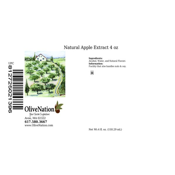 OliveNation Premium Apple Extract - 4 ounces - Derived from fresh apple peels - baking-extracts-and-flavorings