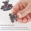PBQOA 8 Pieces Vintage Claw Hair Clips Small Metal Hair Claws Grippers Crystal Rhinestone Jaw Barrettes Clamps Hair Accessories for Girl and Women