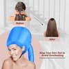 Hair Dryer Bonnet Attachment for Hair Styling and Drying at Home, Soft Adjustable - Blue