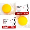 iFEiER Kojic Acid Bath Soap Bars with foaming net,Vitamin C, Vitamin E, Retinol, Collagen, Turmeric bath Soap pads for Men and Women body wash 200g(7.04 oz) 2PACK