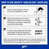 Mack's AquaBlock Swimming Earplugs, 3 Pair - Comfortable, Waterproof, Reusable Silicone Ear Plugs for Swimming, Snorkeling, Showering, Surfing and Bathing (Purple)