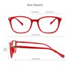 VisionGlobal Blue Light Blocking Glasses for Women, Anti Eyestrain, Computer Reading, TV Glasses, Stylish Square Frame, Anti Glare(Red,+2.25 Magnification)