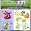 Fluffy Paws Squeaky Rubber Dog Toy - Durable Squeaky Bone-Shaped Puppy Toy, Rubber Dental Chew Toy for Small and Medium Dog Puppy - 5.6"