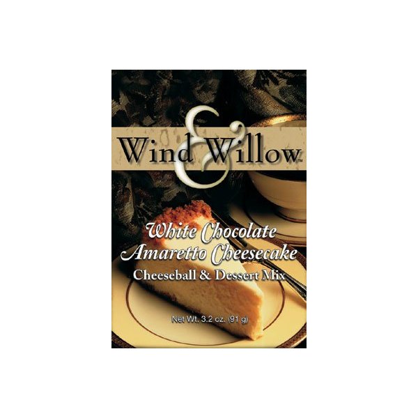Wind and Willow White Chocolate Amaretto Cheesecake Cheeseball & Dessert Mix - 3.2 Ounce (4 Pack)