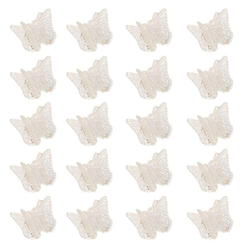 20 Pcs Small Butterfly Hair Claw Clips Clear Plastic Hair Claws Clamps Hair Jaw Clips Mini Hair Barrettes Accessories for Girls Women