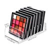JessLab Eyeshadow Palette Makeup Organizer, Acrylic 7-Section Divided Make up Organizers and storage for Bathroom Vanity Countertop, Transparent, S