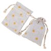 G2PLUS Small Drawstring Gift Bags,20PCS Cotton Burlap Drawstring Pouches Halloween Candy Bags Yellow Daisy Treat Bags Wedding Party Favor Jewelry Pouches for Gift,Holiday,Home Supplies(3.5'' x 4.7'')