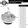 Locking Fuel Cap, Compatible with 1972-2017 Peterbilt 330 to 587 Semi Trucks, 4In Lever Style Aluminum Diesel Fuel Tank Cap Lock, with Keys | Replaces# 11-04859-200, 1104859200, 600212 Lock Gas Cap