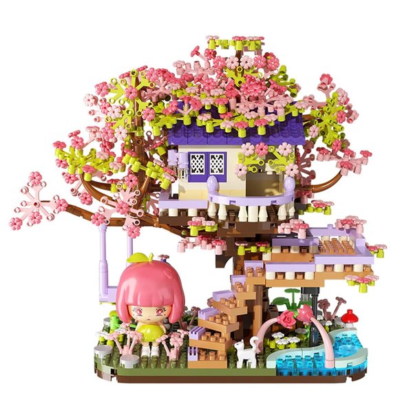 kanglejia Cherry Blossom Bonsai Tree Building Set Tree House Model Sets for Kids Adults 1475 Pcs Mini Micro Bricks Collectible Creative Gift for Teens Girls 8+(655)