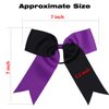 Cheerleading Bow Jumbo Cheer Bows 12 Pcs 7 Inch Ponytail Holder Cheerleader Bows Hair Tie (Maroon/White)