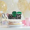 Deloklte Green Fist Happy Birthday Cake Topper, Cartoon Movie Theme Birthday Party Decoration for Kid Boys Girls, Superhero Cake Decor, Kids Birthday Party Baby Shower Supplies