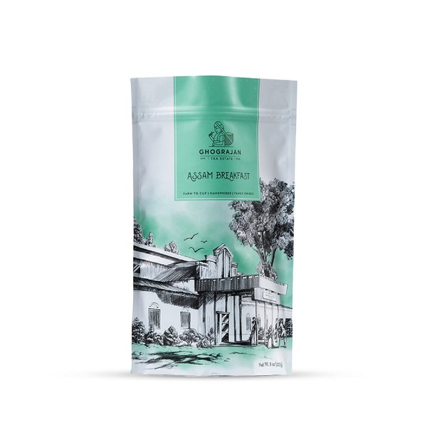 Assam Breakfast High Caffeine Loose Black Tea from India (200+ Cups) - Fresh Harvest - Perfect for Strong Morning Milk Tea Or Indian Chai Tea - Farm2Cup No Middleman - Bulk Pack - 1 Pound