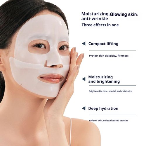 AQILUN Deep Collagen Anti Wrinkle Lifting Mask, Coco Beauty Bio Collagen Mask, Deep Hydrating Firming Overnight Hydrogel Mask, Pore Minimizing, Elasticity Improvement(10PCS)