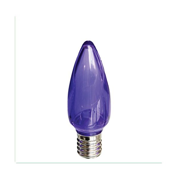 EZLS 5 Purple C9 Smooth Led Bulb Transparent Lens - Retro Christmas Lights