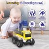Cars Toy for 18m+ Years Old - Baby Toy Cars for Toddlers Push and Go Friction Powered Construction Truck Toys Plastic Action Vehicle Excavator Toy with Playmat Storage Bag for Kids Boys Birthday Gifts