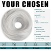 Mitrygreen Messy Hair Bun Piece Extension Elastic Rubber Band Synthetic Chignon Hair Accessories Hair Piece for Women Girls Kids Silver Gray