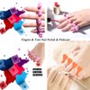 48pcs Sponge Toe Separators Pedicure Set for Nail Polish- Premium Nail Art Painting and Polishing Tool Kit, 4 Funy Color