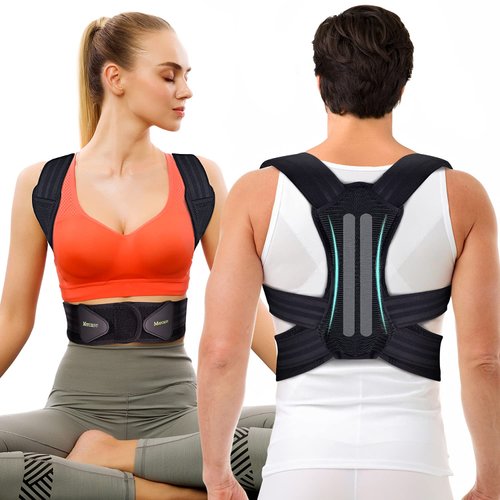 Mercase Posture Corrector for Men and Women, Adjustable Back Brace for Shoulder, Hunchback and Scoliosis Correction - Comfortable Back Support,Medium (23-32 inches)