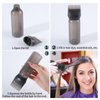 Pimoys 2 Pack Root Comb Applicator Bottle 6 Ounce Oil Applicator for Hair Dye, Black Hair Oiling Bottle Applicator Brush with Graduated Scale