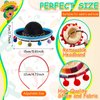 Jexine 48 Pcs Fiesta Party Favors Including 12 Mexican Sombrero Hats with Headband 12 Cinco De Mayo Necklaces 12 Fiesta Eyeglasses 12 Plastic Maracas for Fiesta(Mixed Styles)