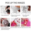 Nail Art Stamper Kit - 4Pcs Double Sided French Tip Nail Stamps with 4Pcs Nail Scrapers, 3Pcs Double-ended Nail Art Liner Brushes