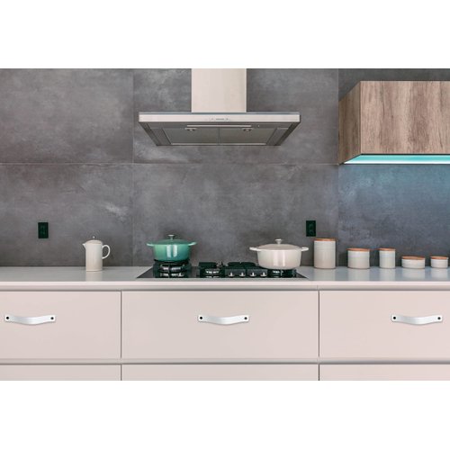 Brute Strength - Leather Drawer Pulls - White - 4 pcs - 7-7/8 x 1 ’’ - Leather Handle - Leather Dresser Pulls - Cabinet knobs Dresser knobs - Dresser Handles