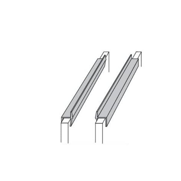 32750-2 Hanging rail. Custom Accents PVC Hanging file rail for 3/4"" drawer sides 2 feet long Black (sold per each)